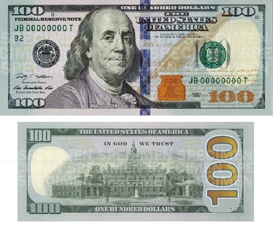 old 100 dollar bill back. the 100 dollar bill will
